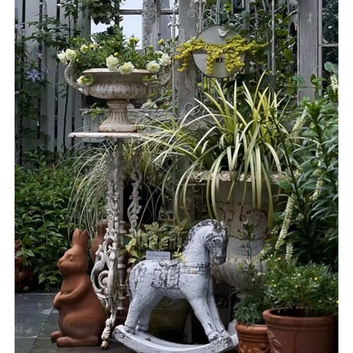 Cast Iron Table Small Round Table Flower Stool Flower Stand