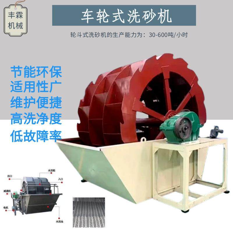 大型全自动轮斗式洗砂机沙石尾矿洗选高效螺旋洗沙设备