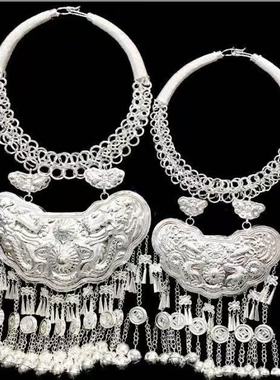 琢匠苗银长命锁项圈演出配饰