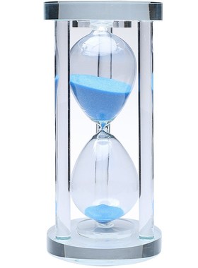 水晶沙漏计时器30/60分钟个性简约现代儿童防摔T摆件送女生日礼物