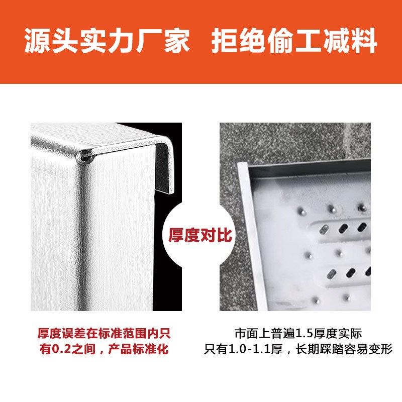 304不锈钢地沟盖板厨房水沟盖下水道盖明沟排水沟盖加厚雨水篦子