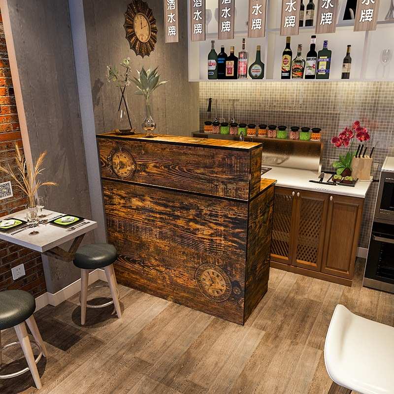 收银台店铺小型服装店小吃店理发店复古收银柜台简约现代吧台前台