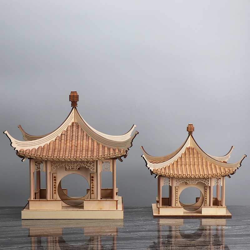 Model wooden hand-assembled craftwork Chinese ancient archit