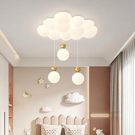 卡通房间现代简约护眼光谱卧室儿童房吸顶灯创意led女孩主卧灯