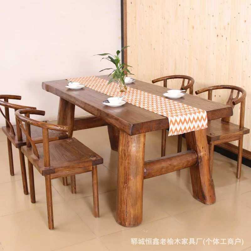 老榆木餐桌实木桌凳家用小长凳民俗桌凳长条桌复古榆木桌,模玩/动漫/周边/娃圈三坑/桌游,模型制作工具/辅料耗材,淘宝优惠券,粉丝福利购,淘宝优惠卷