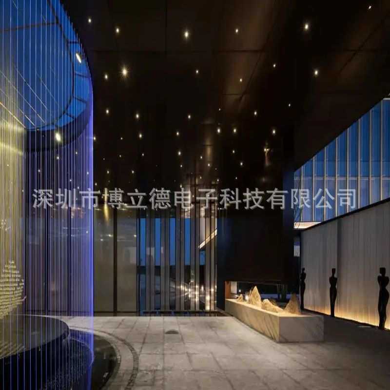 婚礼礼堂数字水帘图文可带广告语流行水幕墙施工安装设计出口瀑布