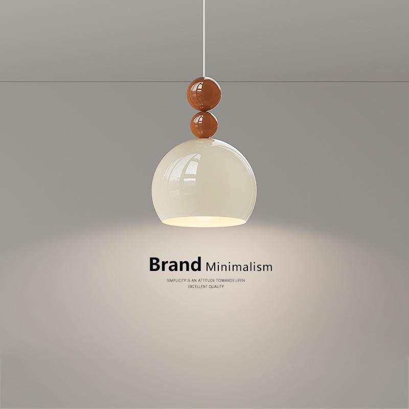 卧室床头小吊灯法式奶油风现代包豪斯高级感中古设计师吧台吊线灯