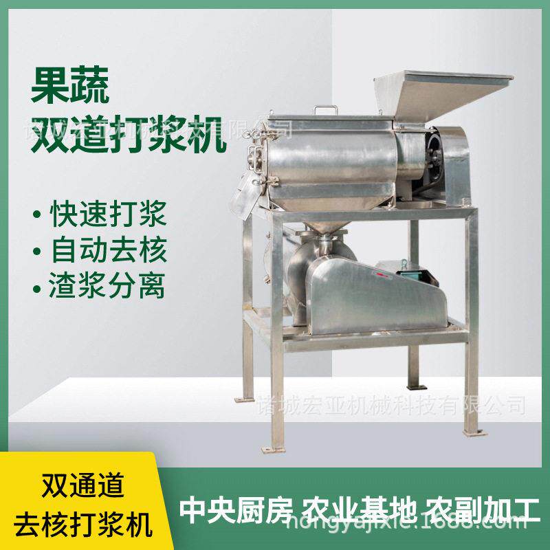 工业自动红枣去核取浆机 商用果蔬去核打浆机 大型去核打浆设备