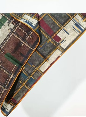 桑蚕丝羊毛【迷宫格】60丝毛方巾搭配高级感丝巾K629