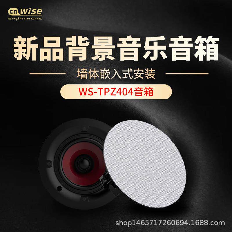 华尔思TPZ-404背景是音乐喇叭吸顶音响音箱带功放低音环绕声