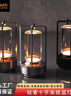 led触摸充电台灯卧室床头夜灯便携式户外餐厅露营复古装饰灯