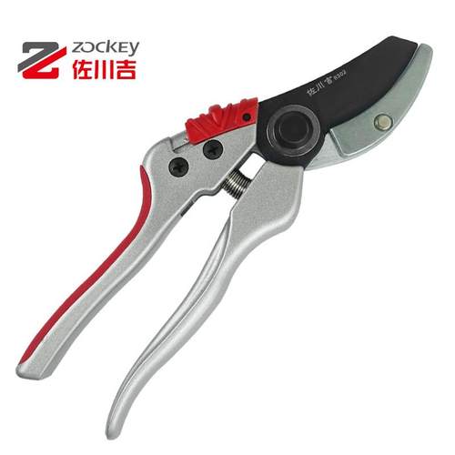 佐川吉修枝剪8302园艺剪刀特氟龙砧板园林工具果树修枝花枝粗枝剪