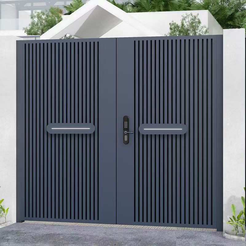 庭院门铁艺别墅大门入户单开双开门户外农村自建房院子花园子母门