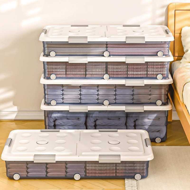 床底收纳箱带轮家用沙发底长方形收纳盒宿舍衣服被子收纳,模玩/动漫/周边/娃圈三坑/桌游,模型制作工具/辅料耗材,淘宝优惠券,粉丝福利购,淘宝优惠卷