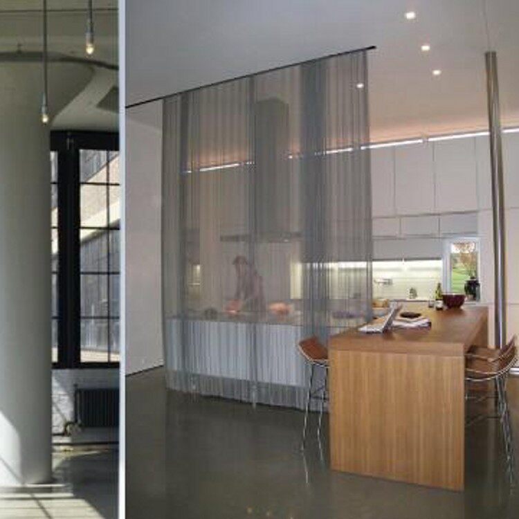 金属装饰网设计加工环形网窗帘隔断装饰网金属环网高档酒店装饰网