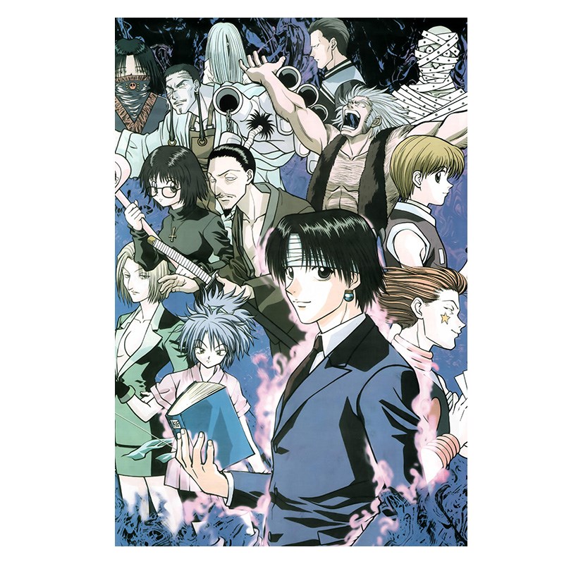 全职猎人海报动漫周边卧室墙贴奇犽酷拉皮卡西索自粘背胶装饰壁纸