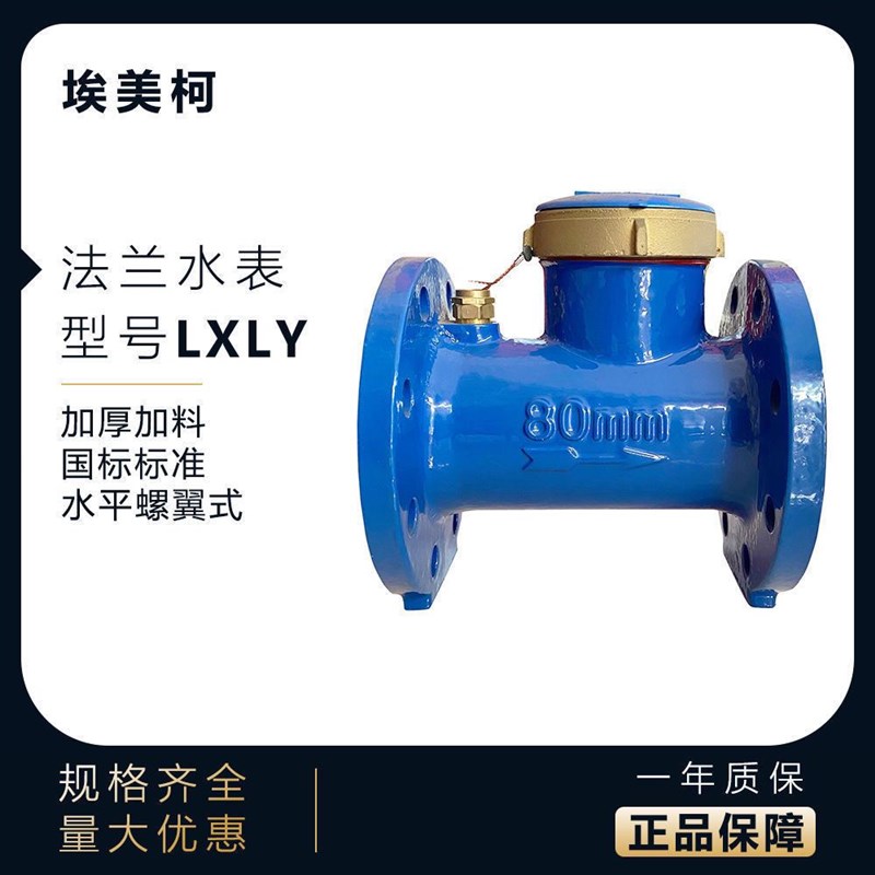 埃美柯AM法兰水表国标LXS-50/65LXLY-80/100/150/014E069可拆干式