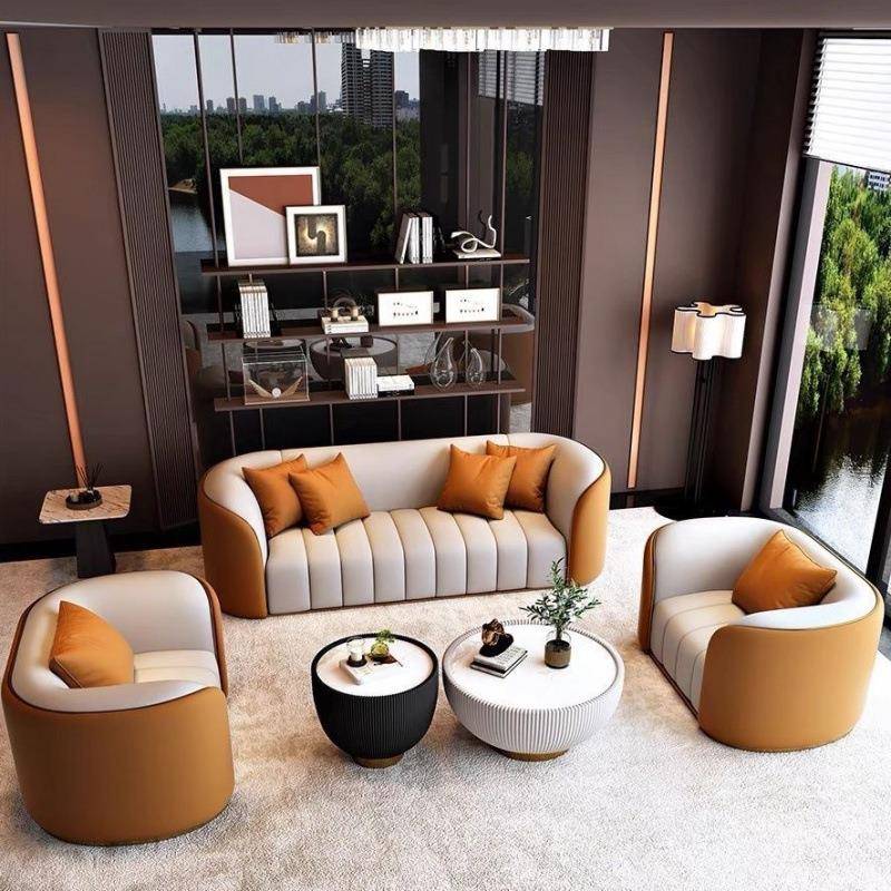 商务接待沙发茶几组合酒店大堂轻奢家用休闲会客厅办公室洽谈桌椅