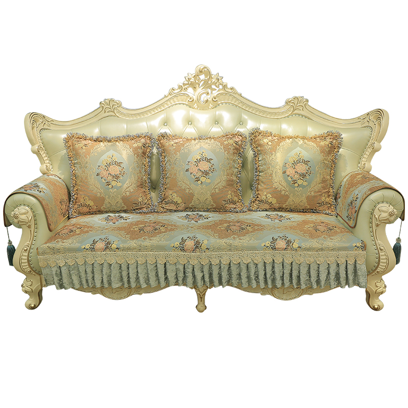 欧式沙发垫高档奢华防滑四季通用皮沙发坐垫123组合三件套靠背巾