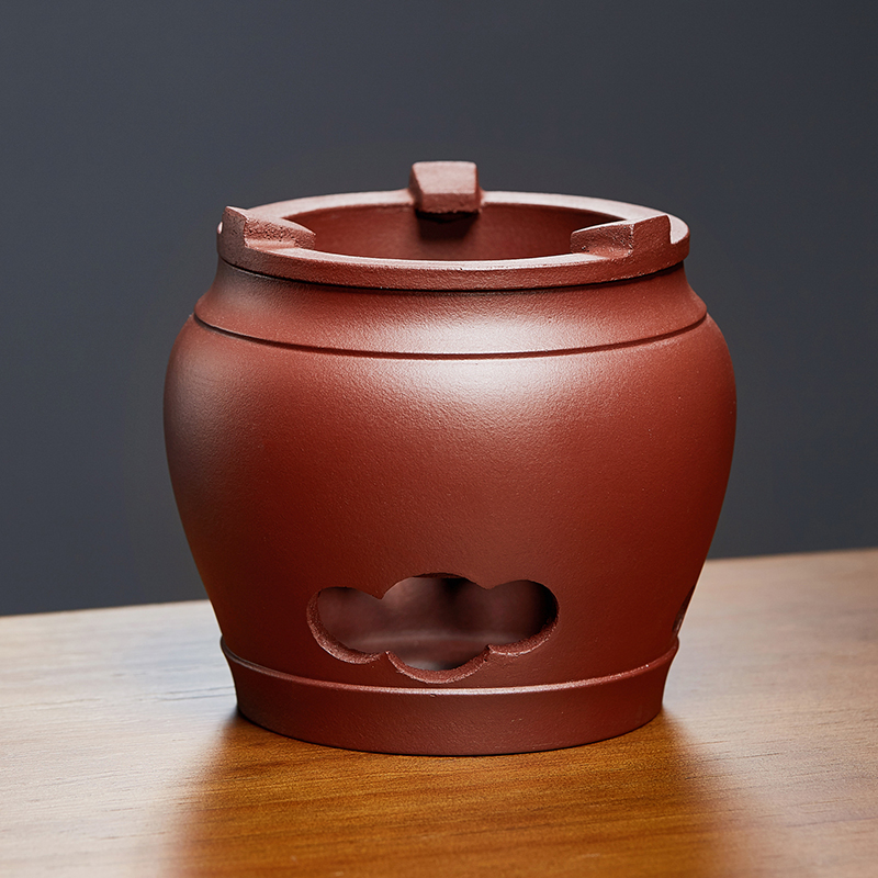 紫砂炭火炉明火煮茶炉子小炭炉围炉室内木炭煮茶器老式鼓形罐罐茶