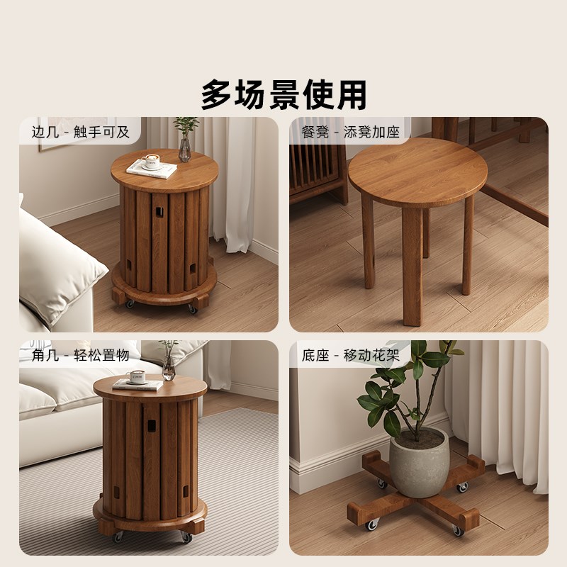 实木凳子可叠放家用备用餐凳板凳结实耐用堆叠凳叠叠乐凳子圆凳子