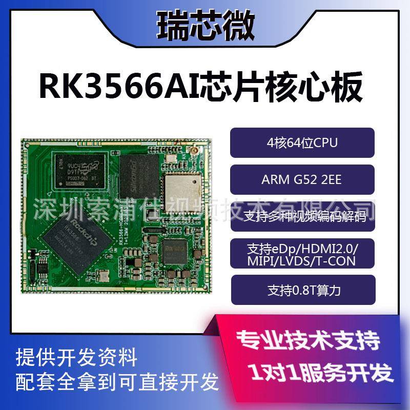 瑞芯微RK3566AIBOX核心板集成板视频盒子应用于客流统计人脸识别