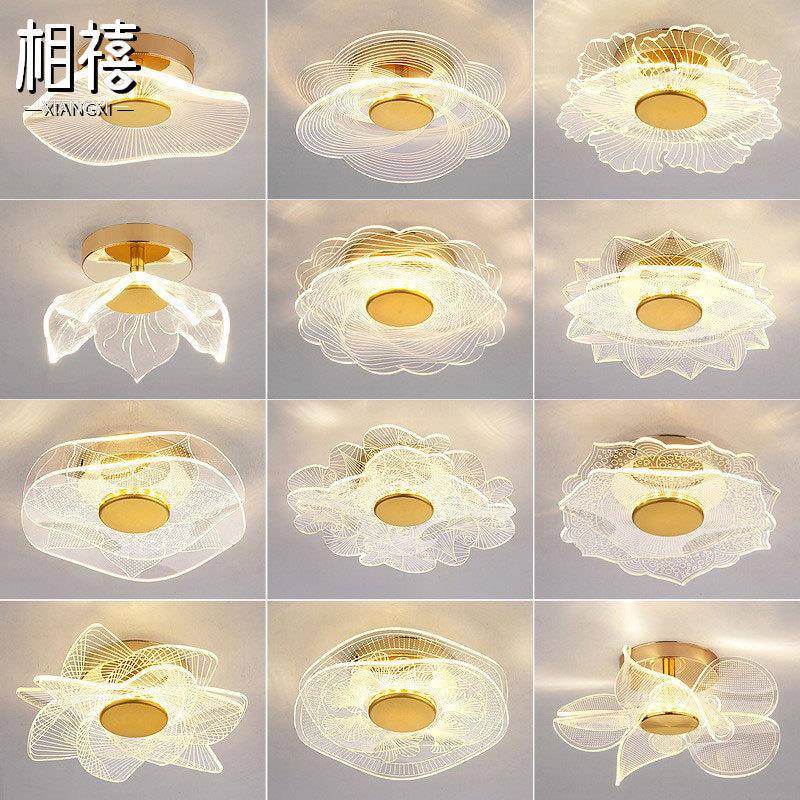 现代简约轻奢亚克力LED玄关入户吸顶灯客厅卧室过道阳台衣帽间灯