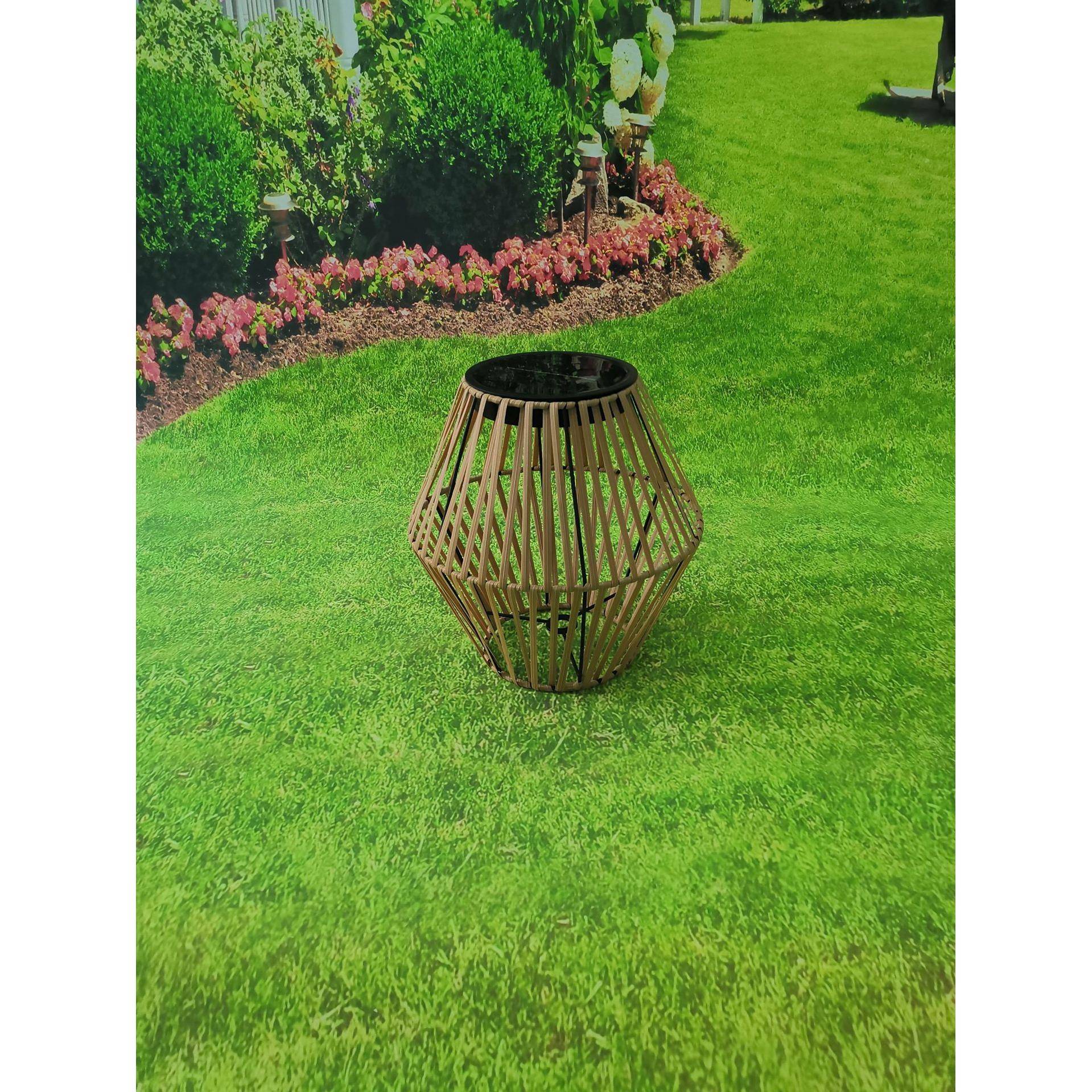 太阳能藤编灯景观灯氛围灯led台灯草坪灯落地灯可移动防水户外灯