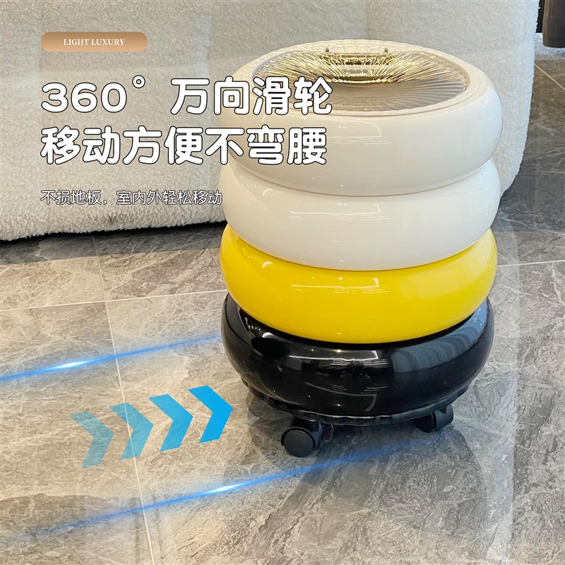 垃圾桶家用客厅轻奢高档2025新款带盖高颜值奶油风厨房可移动纸篓