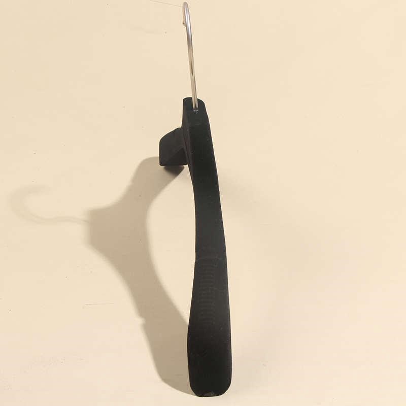 挂婚纱 礼服 加厚衣架黑色植绒防滑衣架丝绒黑色衣架衣柜塑料衣架