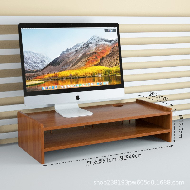 电脑增高架办公室少女护颈桌面收纳架子置物架台式显示器底座支架