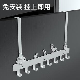 门后挂钩挂衣架卧室门上免打孔无痕门背后收纳置物衣服挂架衣帽钩