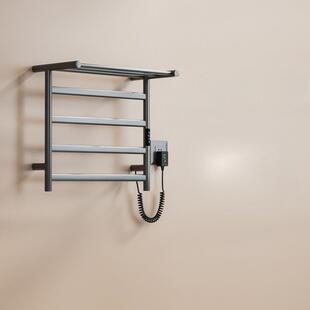 巴勒摩安卫适801枪灰色电热毛巾架智能加热定时烘干浴巾架BALEMO