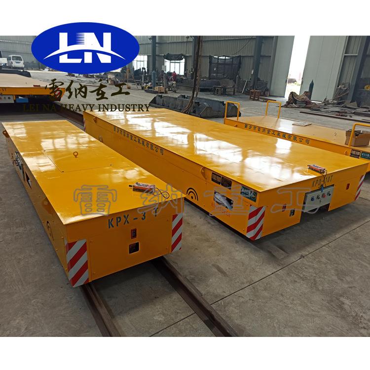 工业遥控转弯蓄电池轨道电动平板车重型道轨物料运输电动轨道平车