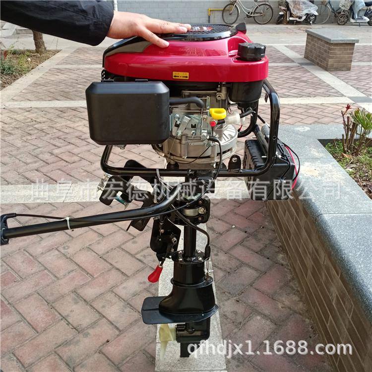 大马力汽油螺旋桨四冲程推进器渔船尾机4冲程8马力196CC船外机