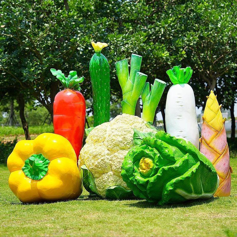 仿真果蔬雕塑美陈摆件农场果园玻璃钢蔬菜组合模型水果装饰造景
