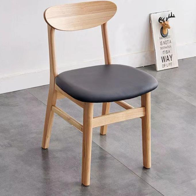 现代靠背椅北欧蝴蝶椅简约实木餐椅家用橡胶木餐椅可送货上门