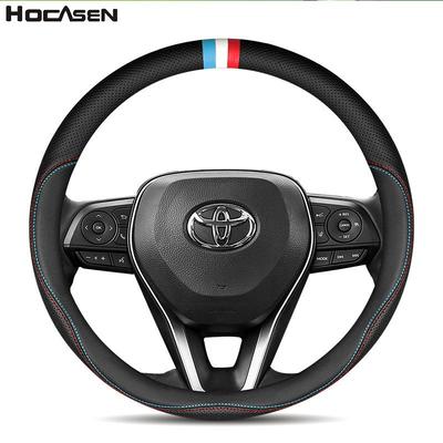 适用于丰田方向盘套真皮汉兰达凯美瑞卡罗拉锐志雷凌车把套翻毛皮