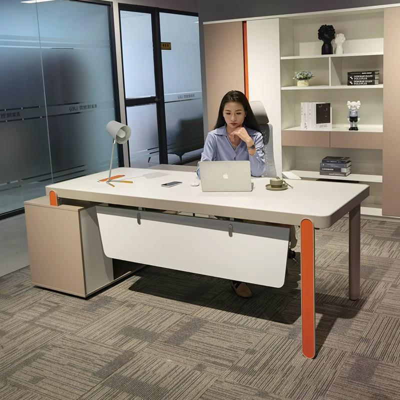 简约时尚网红经理桌主管桌1.8米2.0米老板办公室办公桌椅组合单人