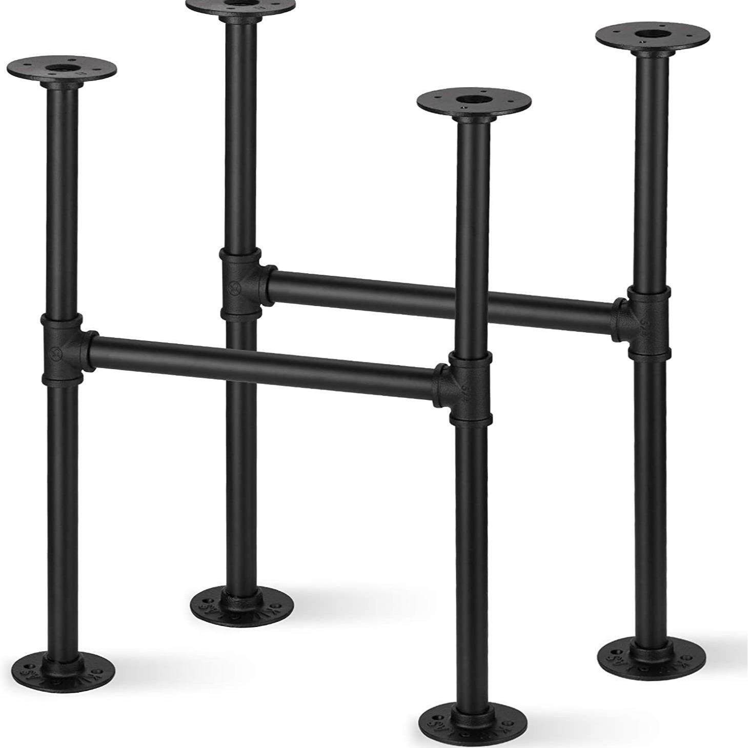 美式工业风创意茶几几桌腿水管铁艺实木桌子脚小支架工业风茶几