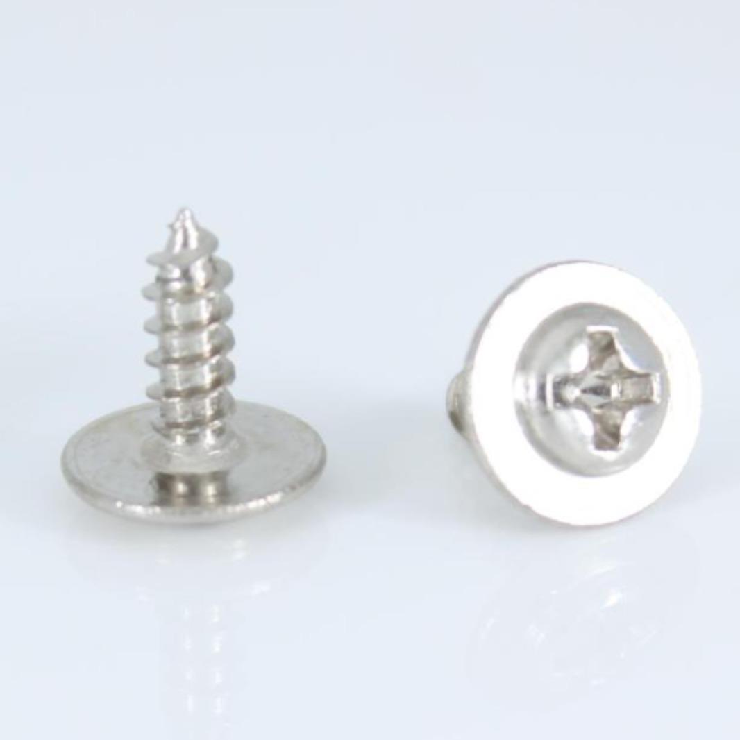 现货铁镀镍十字盘头带垫自攻螺丝PWA2.8*8*8带大介子螺钉