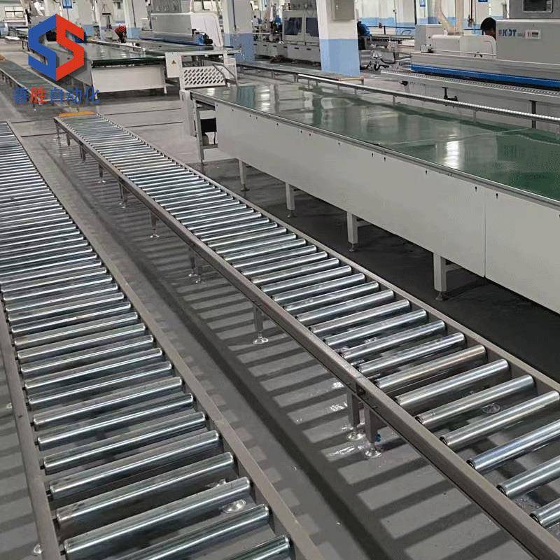 物流无动力滚筒线生产输送机包装不锈钢滚筒卸货送料滚筒流水线
