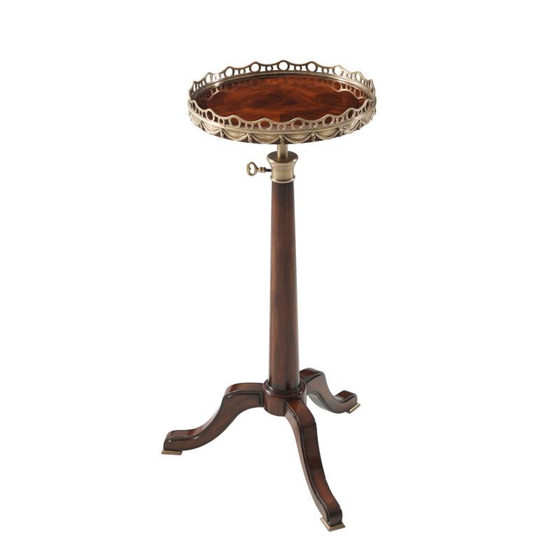 英式亚历山大雕花家具新古典客厅实木花架烤漆角几边几铜件台灯桌