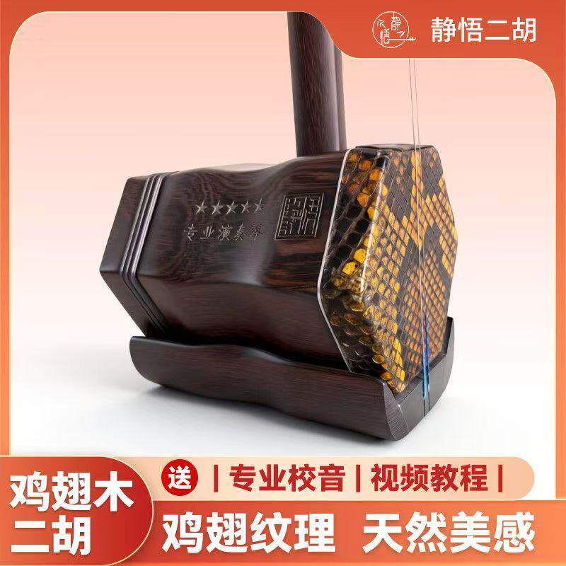 鸡翅木二胡官方正品二胡专业考级初学者入门高端二胡高音演奏乐器