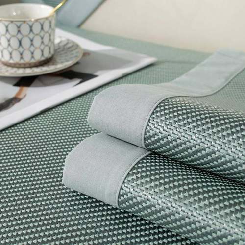 可水洗冰藤沙发垫防滑简约沙发巾直边小花边四季通用款沙发坐垫