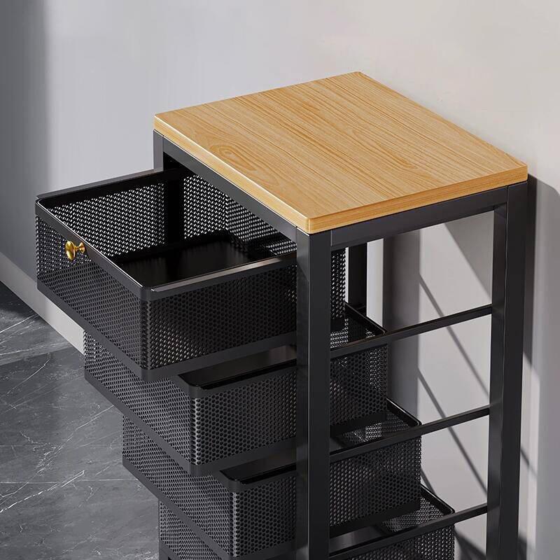 厨房蔬菜置物架菜篮子收纳架落地多层抽拉式多功能夹缝水果储物架