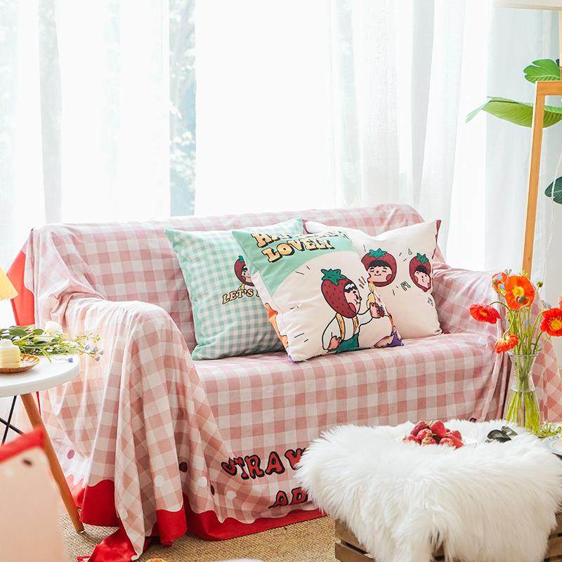 复古美式格子绒布沙发巾双人沙发垫沙发抱枕靠背垫枕套沙发罩全盖,鲜花速递/花卉仿真/绿植园艺,割草机/草坪机,淘宝优惠券,粉丝福利购,淘宝优惠卷