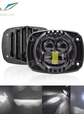 方形汽车4英寸30w大猴子工作灯3LED透镜高亮辅助越野摩托前照灯