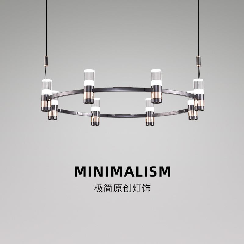 意式极简客厅吊灯现代简约高端大厅灯设计师新款创意别墅卧室主灯