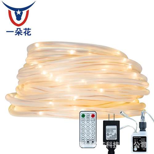 厂供音乐声控电源led铜线灯串21键遥控室外亮化装饰灯pvc套管灯串